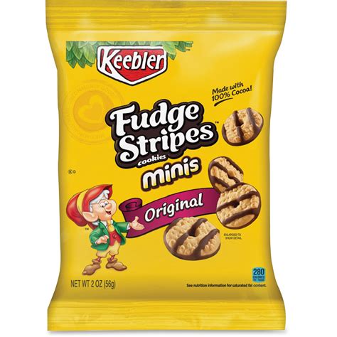 Keebler Fudge Stripes Cookies Minis Original 2oz (56g) - Walmart.com ...