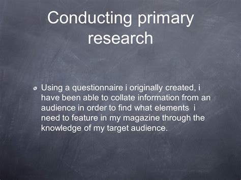 Primary Research Report By Jude Abbey. Conducting primary research Using a questionnaire i ...