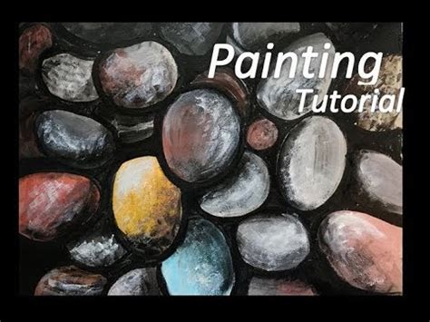 RIVER STONES Painting Tutorial. How to paint River Rocks step by step ...