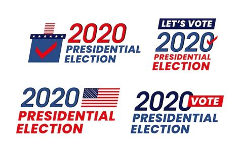 Free Vector | 2020 us presidential election - logos