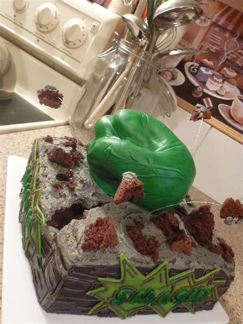 Hulk Smash Cake! - CakeCentral.com