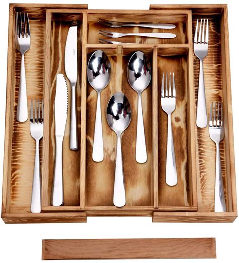 Acacia Expandable Cutlery Tray | Storables