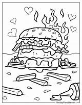 20 Burger Coloring Pages Free PDF Printables sketch template