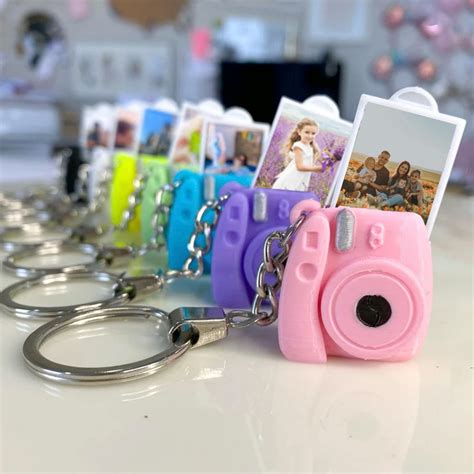 Custom Photo Mini Camera Keychain, Keychain with Pull-out Picture, Retro Keychain, Best Friend ...