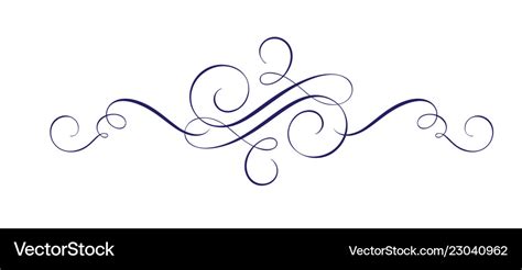 Calligraphic hand drawn flourish design Royalty Free Vector