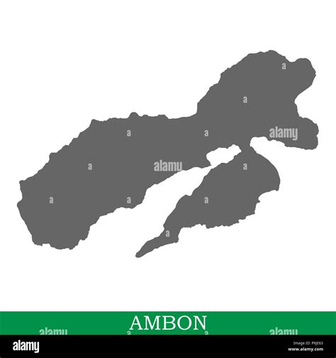 High quality map of Ambon is the island of Indonesia Stock Vector Image ...
