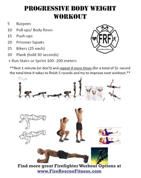 Firefighter Workout- Progressive Bodyweight Challenge | Fire Rescue Fitness