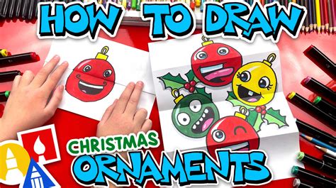 How To Draw Christmas Ornaments Folding Surprise