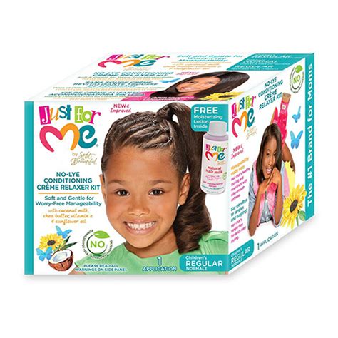 Just For Me No Lye Regular Conditioning Creme Hair Relaxer Kit for Kids ...