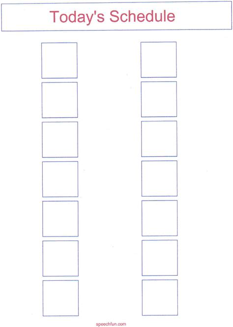 Autism Printable Blank Visual Schedule Template - Get What You Need