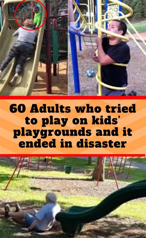 60 Adults who tried to play on kids' playgrounds and it ended in disaster | Videos funny, Weird ...