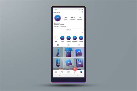 Instagram Profile Mockup Template PSD | Download Mockup