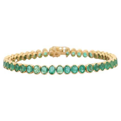 12.4 Carat Aquamarine Tennis Bracelet in 18K Yellow Gold For Sale at 1stDibs | aquamarine tennis ...