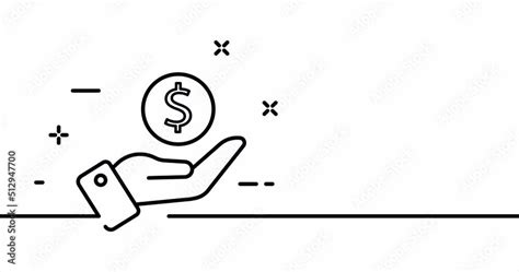 Hand holding dollar sign. Coin, earn money, financial management, work, job, employee. Business ...