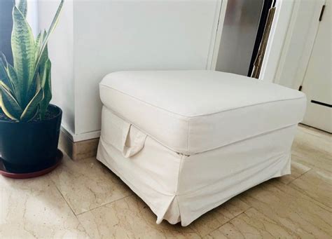 Ikea EKTORP White Storage Ottoman, free SitJoy floor cushion, Furniture & Home Living, Furniture ...