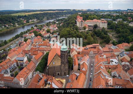 (dpa) - Aerial view of Dresden Castle in the downtown area of Dresden, Germany, 28 July 2004 ...