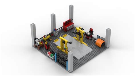 LEGO MOC Speed Champion Garage & Car Park - Workshop with car lift by sch0rrsch | Rebrickable ...