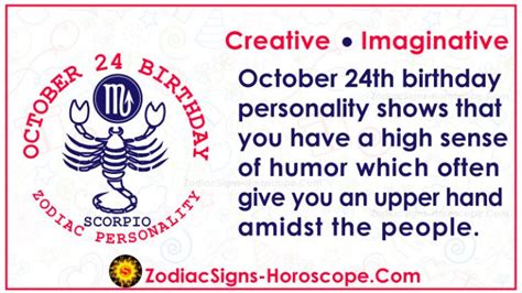 October 24 Zodiac (Scorpio) Horoscope Birthday Personality and Lucky Things