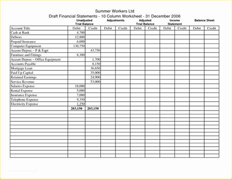 Free Bookkeeping Templates Of Free Bookkeeping forms and Accounting ...