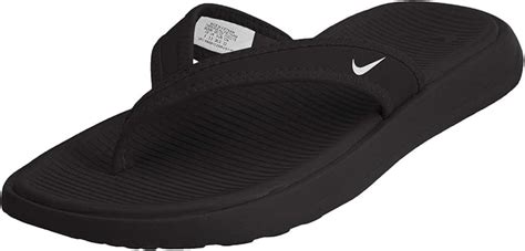 Amazon.com | Nike Women's Ultra Celso Thong Flip-Flop, Black/White, 6.0 Regular US | Flip-Flops