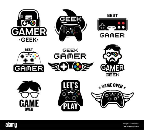 Video game logo set Stock Vector Image & Art - Alamy