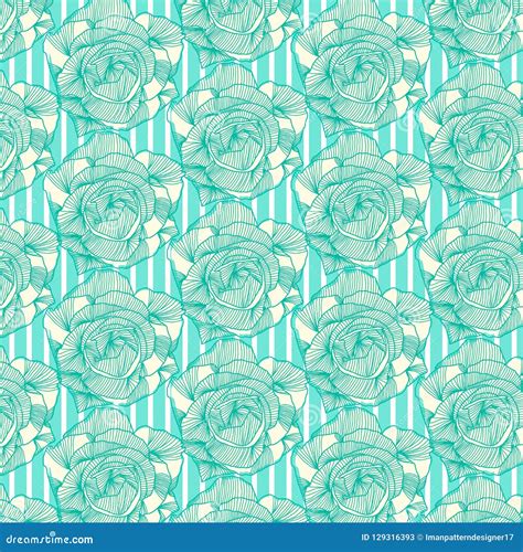 Mint Green Cool Abstract Seamless Floral Pattern Stock Vector - Illustration of floral, cards ...