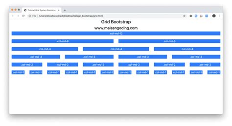 Tutorial Bootstrap 4 #4 : Grid System Bootstrap 4 - Malas Ngoding