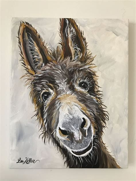 Special Order for Amanda M Donkey Painting on Canvas | Etsy | Canvas ...