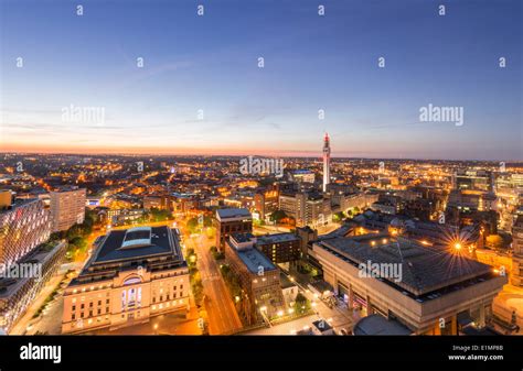 A night view of Birmingham city centre at night Stock Photo - Alamy