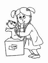 Coloring Pages  Child Doctor sketch template