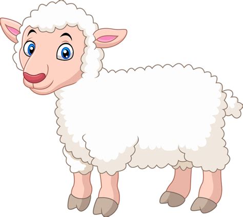 Little sheep cartoon vector free download