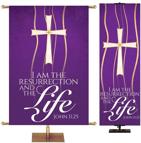 Church Resurrection and Life Banner | Church banners, Retractable ...