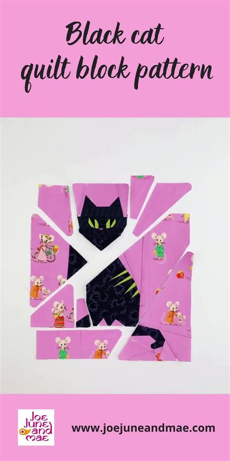 Black cat quilt cat quilt pattern black cat quilt block pattern fun and ...