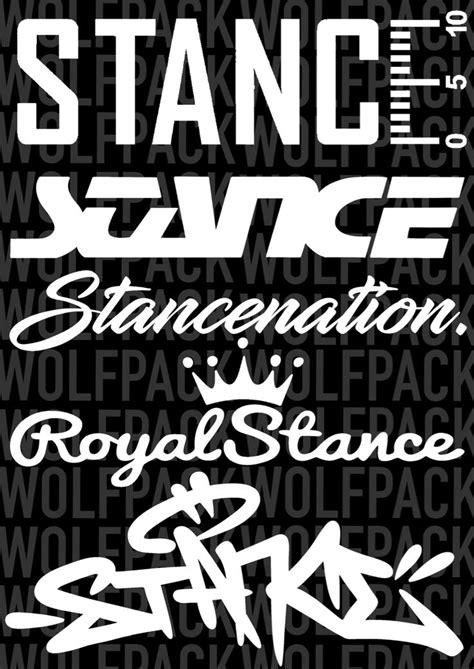 Stance car stickers in 2024 | Car stickers, Logo sticker, Jdm stickers