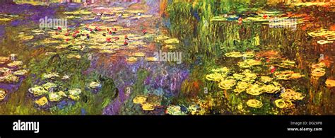 Water Lilies by Claude Monet, 1919 Stock Photo - Alamy