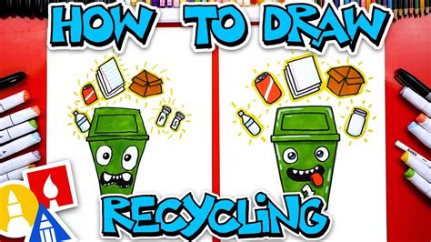 How To Draw Recycling For Earth Day - YouTube