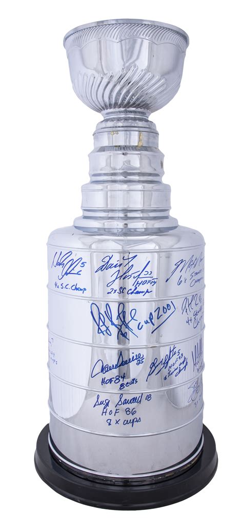 Lot Detail - Stanley Cup Giant 25" Replica Trophy Signed by 26 Winners ...