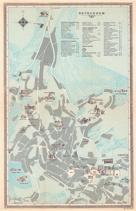 Map of Bethlehem.: Geographicus Rare Antique Maps