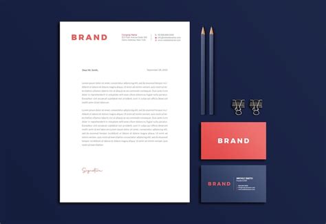 Premium PSD | Business card & letterhead mockup