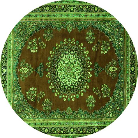 Ahgly Company Indoor Round Persian Green Traditional Area Rugs, 8' Round - Walmart.com