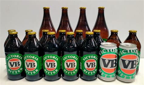 Lot - Four 750mL VB Long Necks, Thirteen VB 375mL Bottles & Two 375mL VB Cans