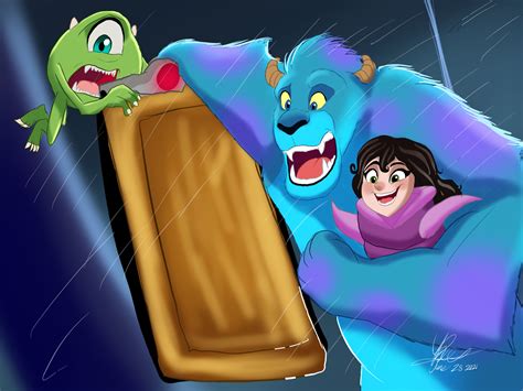 [Monster Inc]~ Door Chase by superbosa on DeviantArt