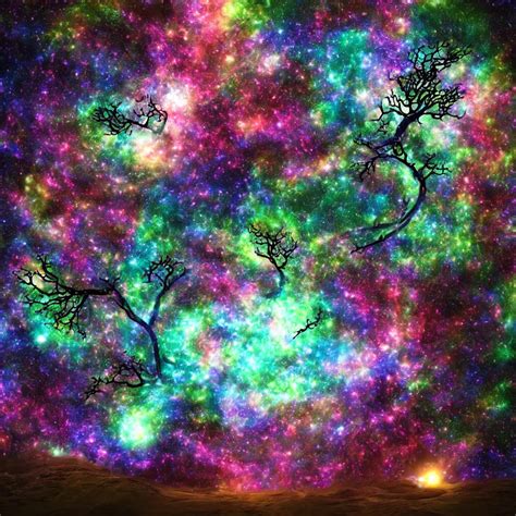 Cosmic tree of life, trees, Tree in a galaxy made of | Stable Diffusion ...