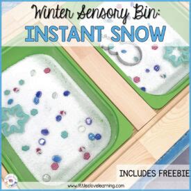 Ready in a Minute: Instant Snow Sensory Bin for Preschool