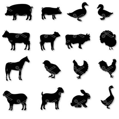 Farm Animals SVG DXF PNG Cut Files