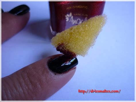 *DriEsmaltes*: Esponjado, nail art - tutorial