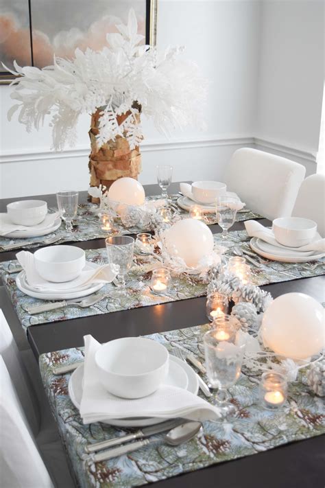 White Forest Christmas Table Setting | Once Again, My Dear Irene