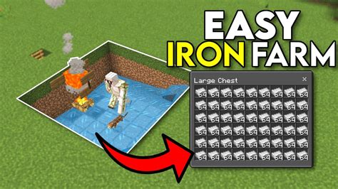 Best EASY Iron Farm Minecraft 1.20! Minecraft Bedrock - YouTube