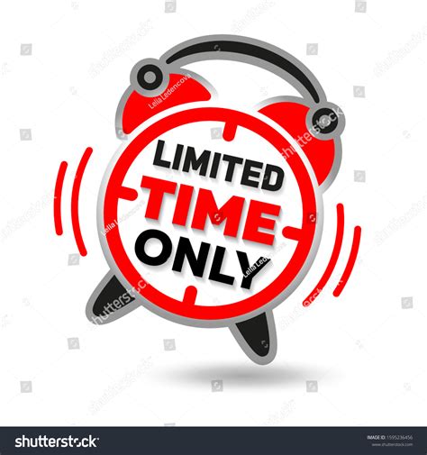 Limited Time Only Red Alarm Sticker Stock Vector (Royalty Free ...