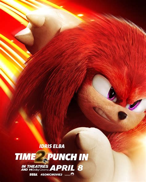 CINEMA : Sonic, le film 2, un très beau poster officiel en rouge et bleu, la date de sortie ...